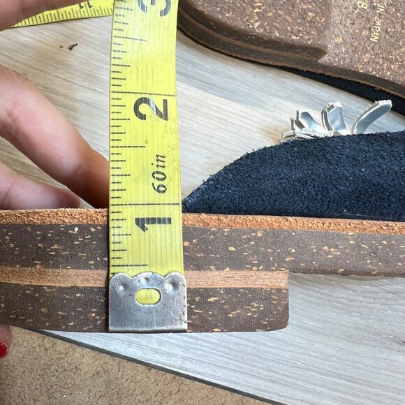 U-Dot Japanese Blue Leather Slip On Mules Size 8 Handmade Japan - Picture 9 of 10